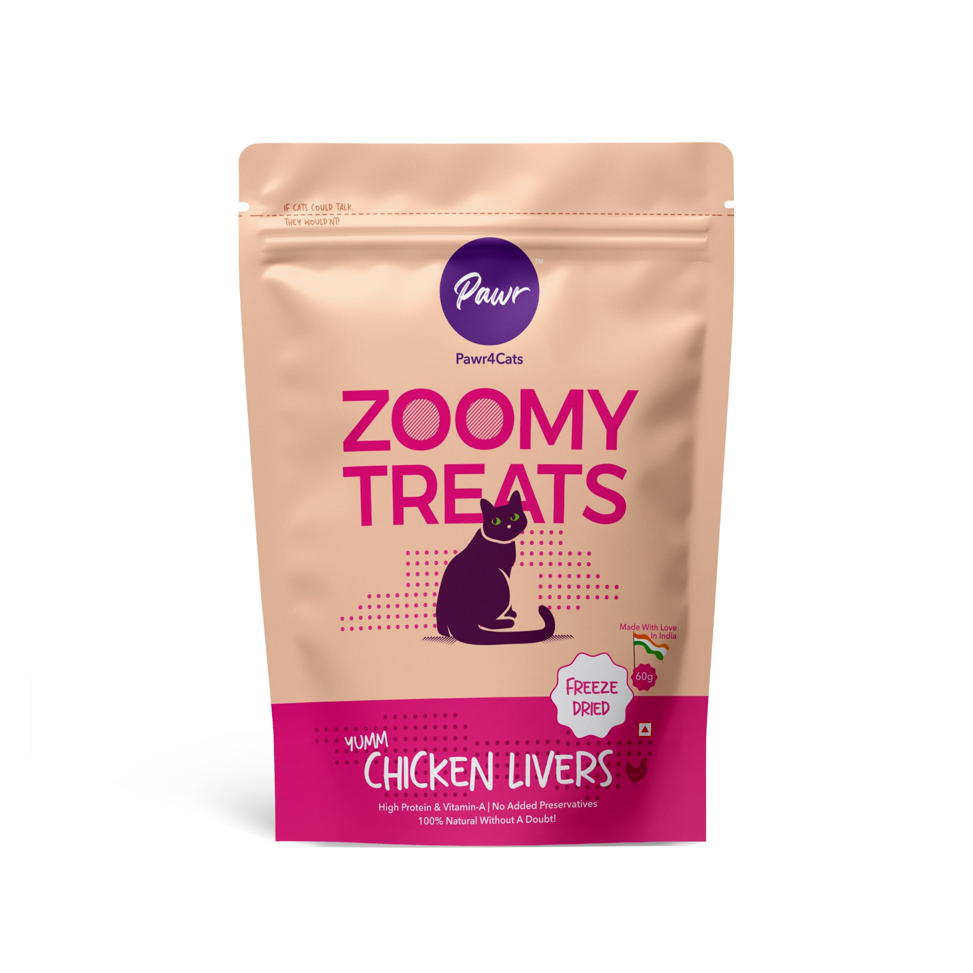 Zoomy Cat Treats | Chicken Livers | Freeze-Dried