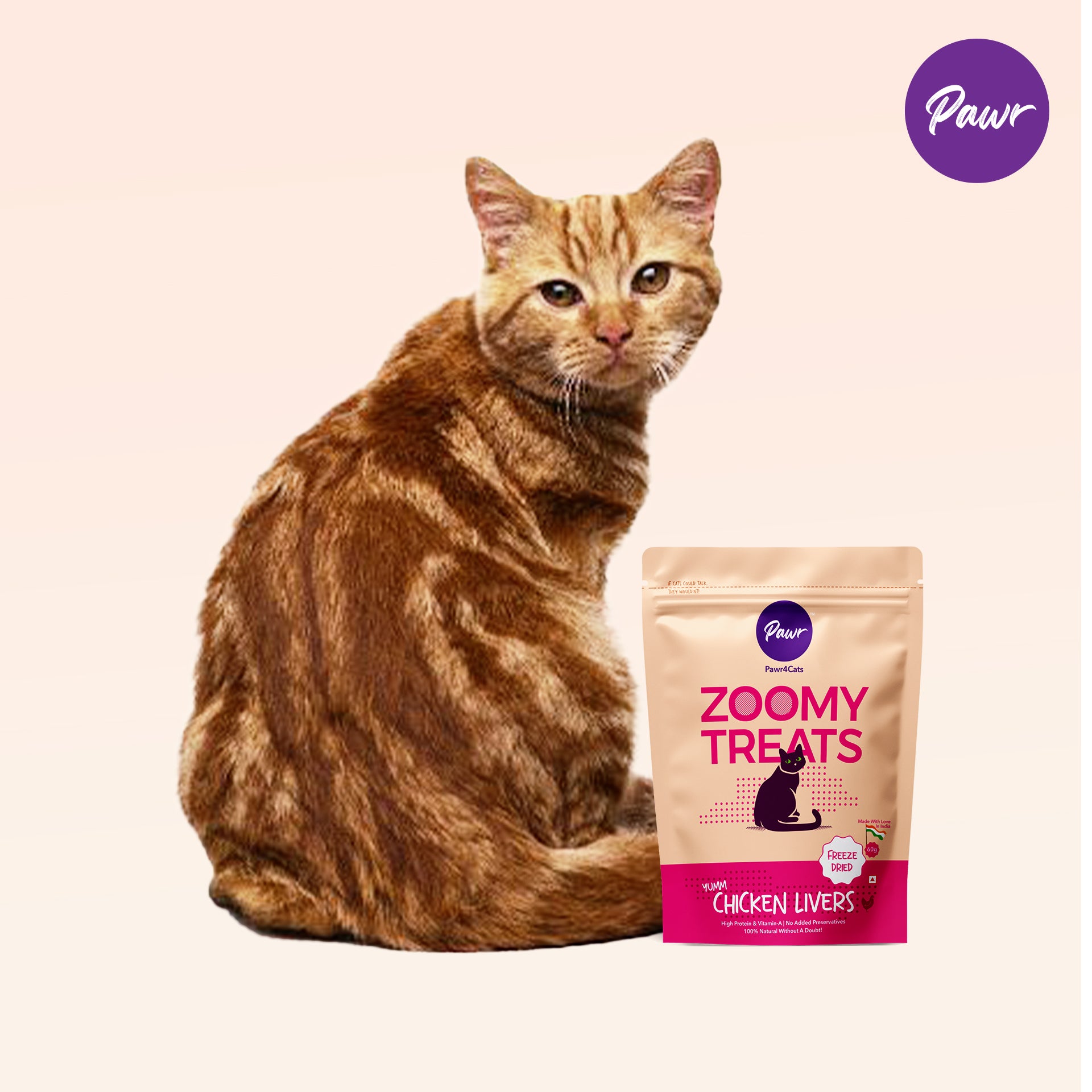 Zoomy Cat Treats | Chicken Livers | Freeze-Dried