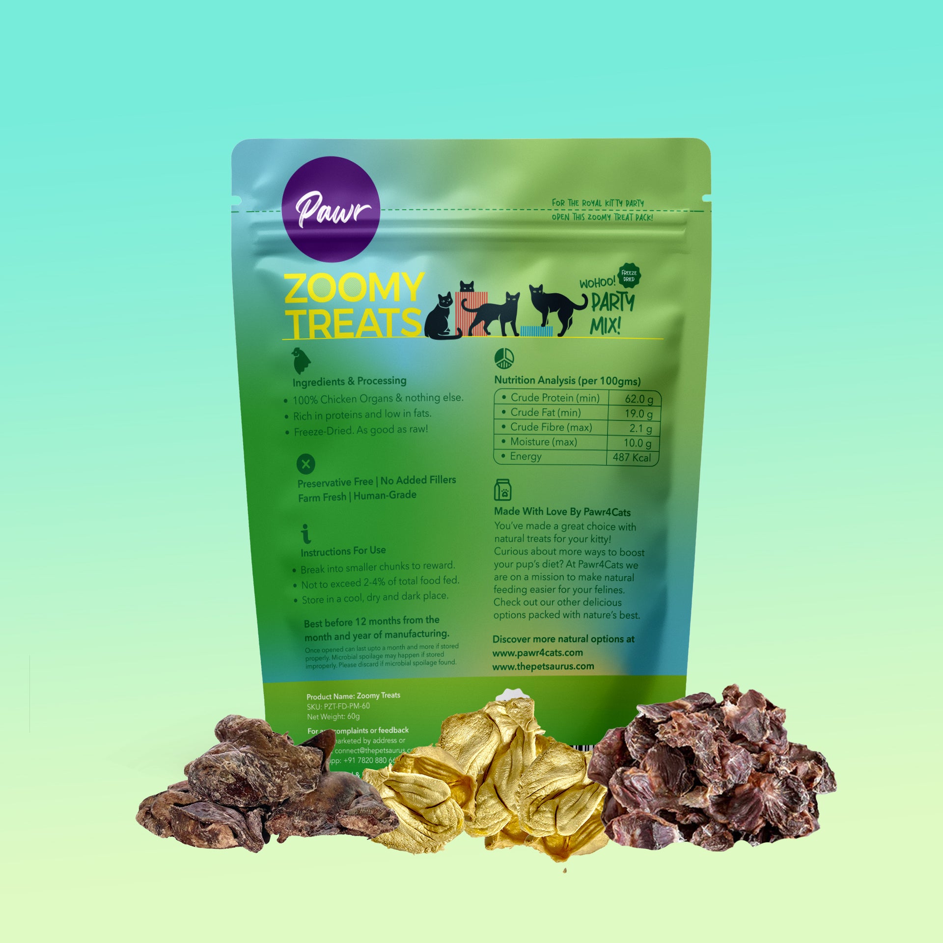 Zoomy Cat Treats | Party Mix | Freeze-Dried