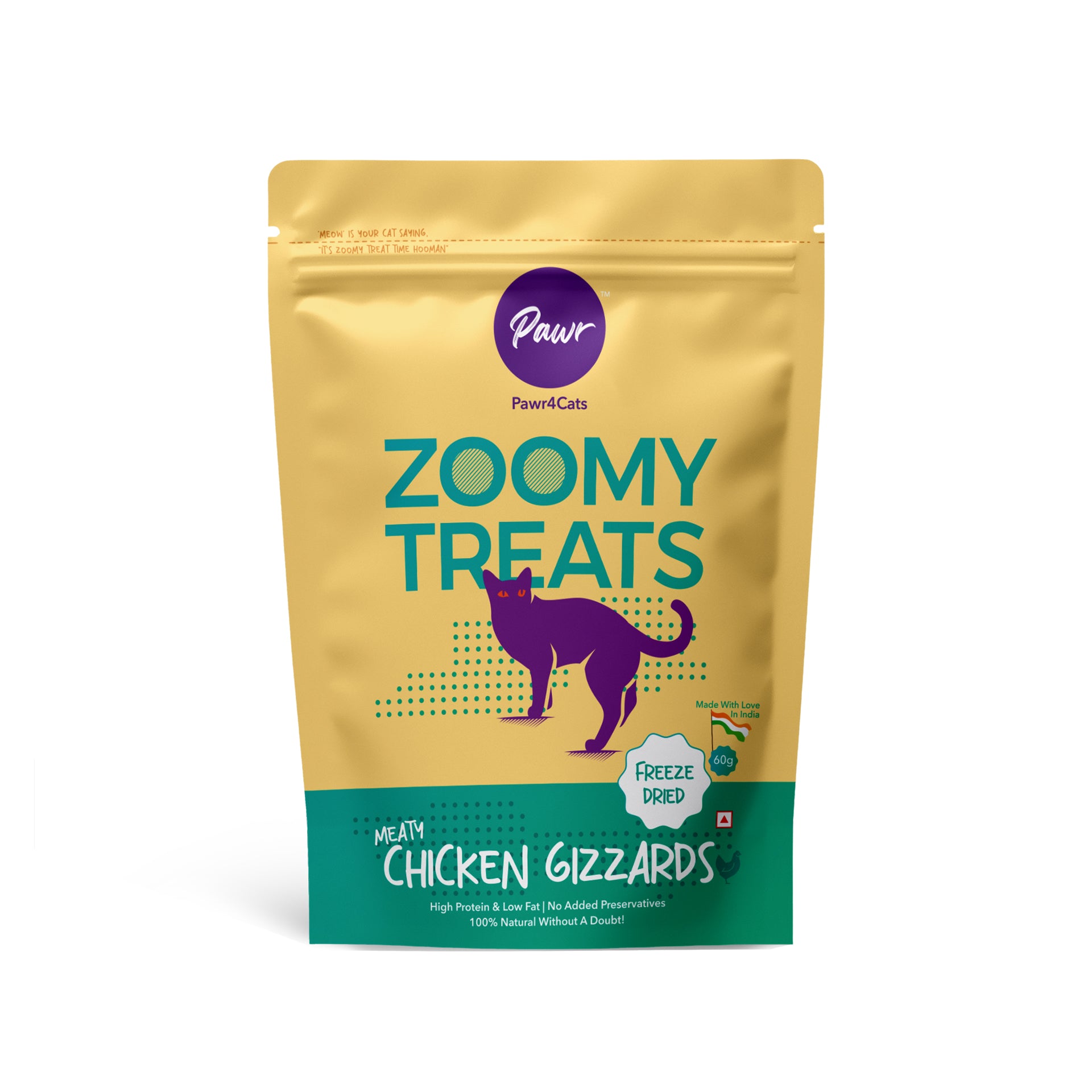 Zoomy Cat Treats | Chicken Gizzards | Freeze-Dried