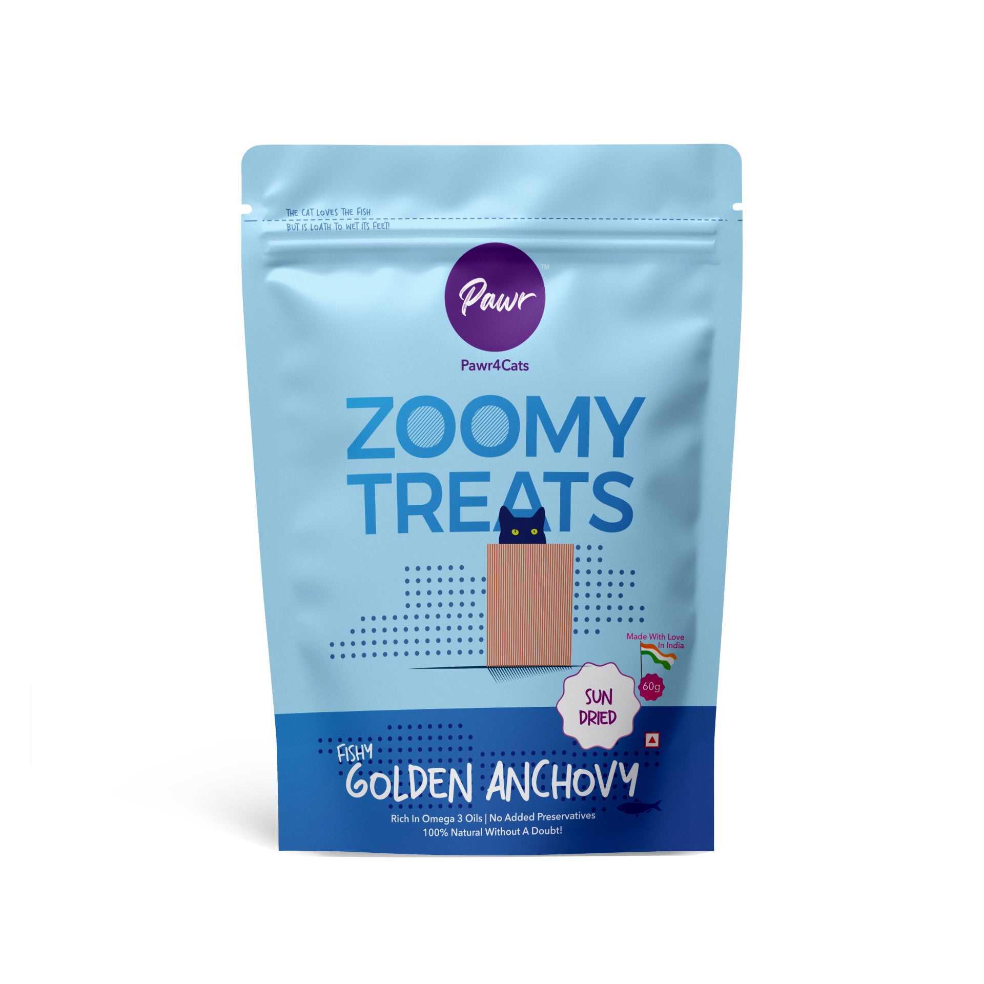 Zoomy Cat Treats | Anchovy Fish | Sun-Dried