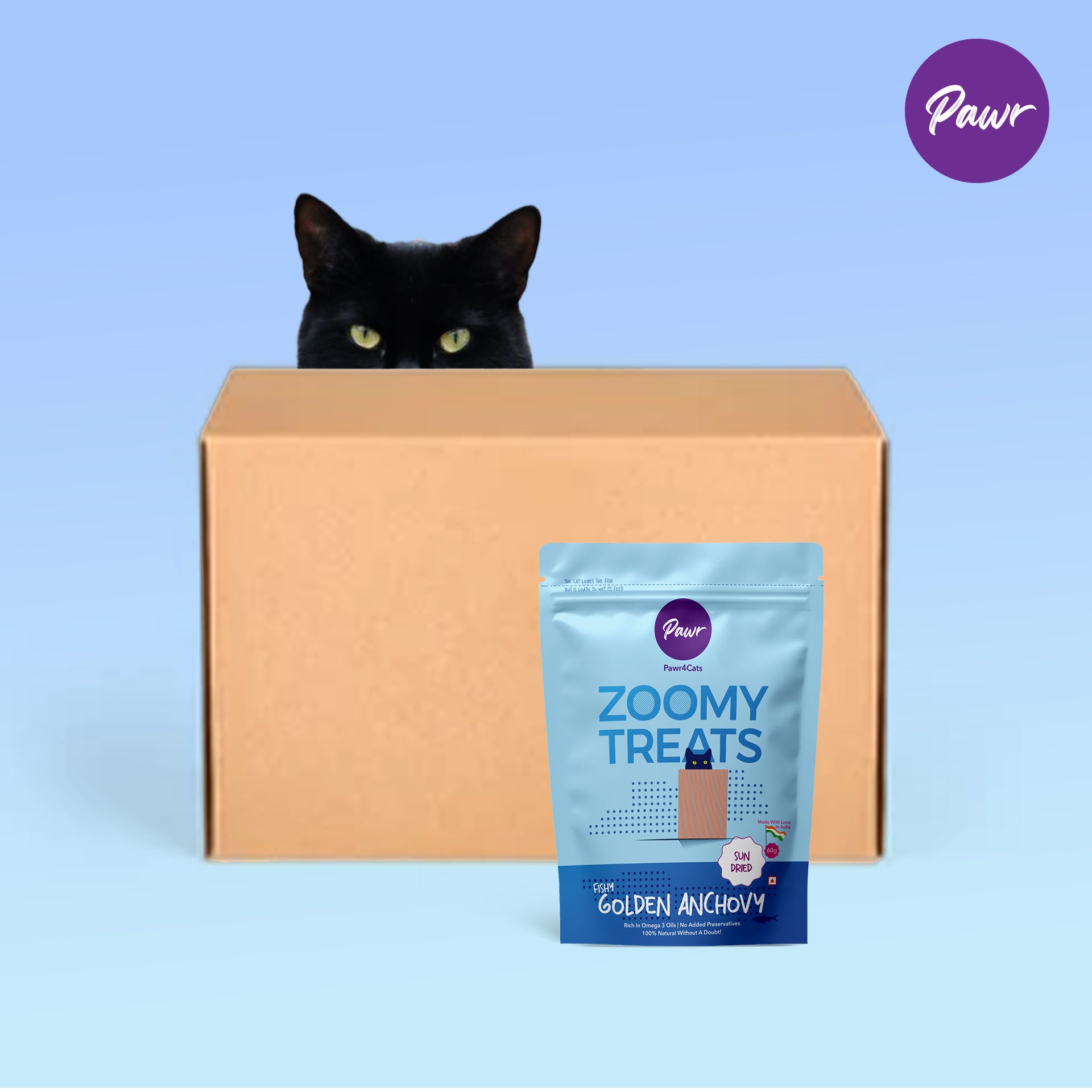 Zoomy Cat Treats | Anchovy Fish | Sun-Dried