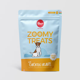 Zoomy Dog Treats | Freeze-Dried Chicken Hearts | Rich In Taurine